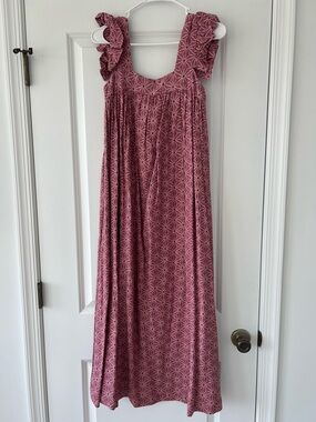A New Day flutter sleeve linen dress XS